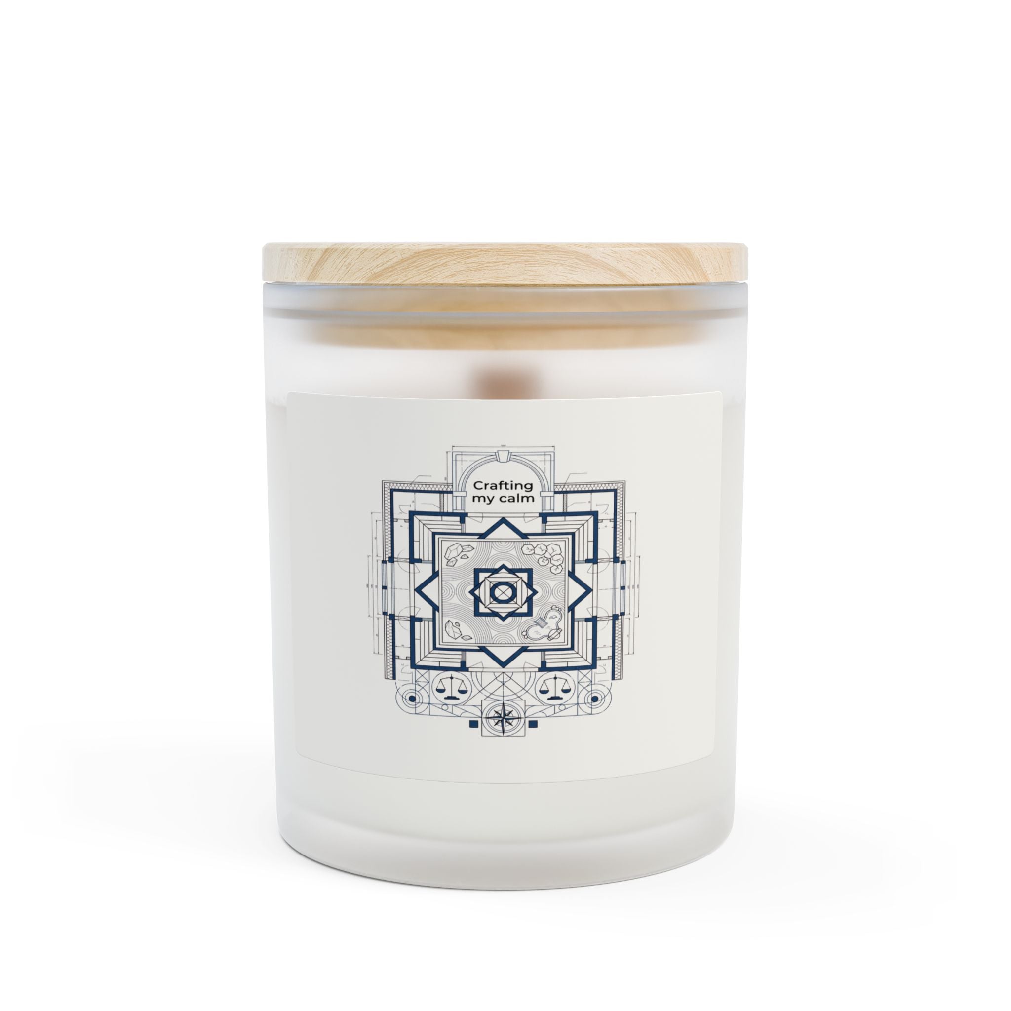 Crafting My Calm Candle - Frosted Glass, Aromatherapy, Relaxation 11Oz