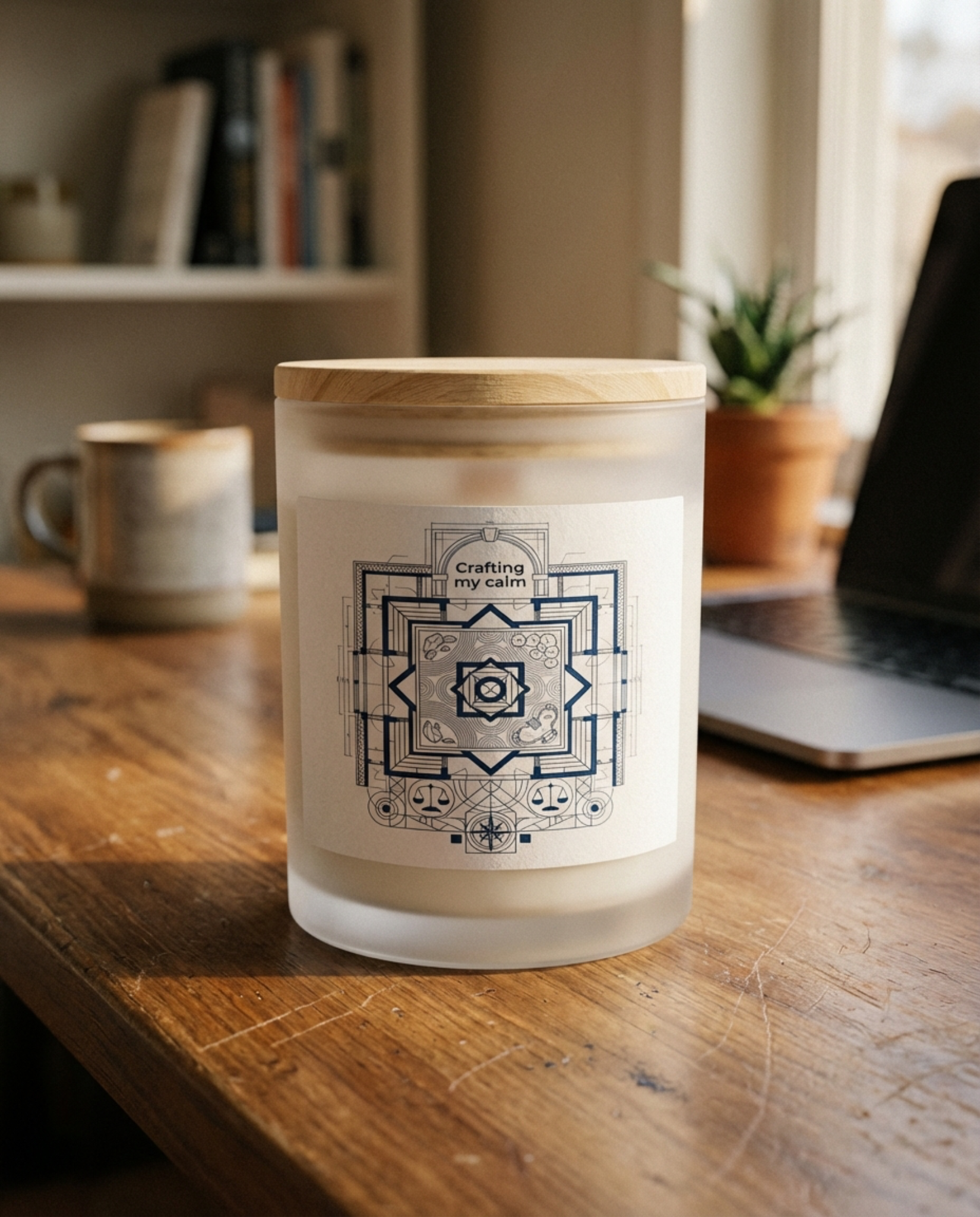 Crafting My Calm Candle - Frosted Glass, Aromatherapy, Relaxation 11Oz