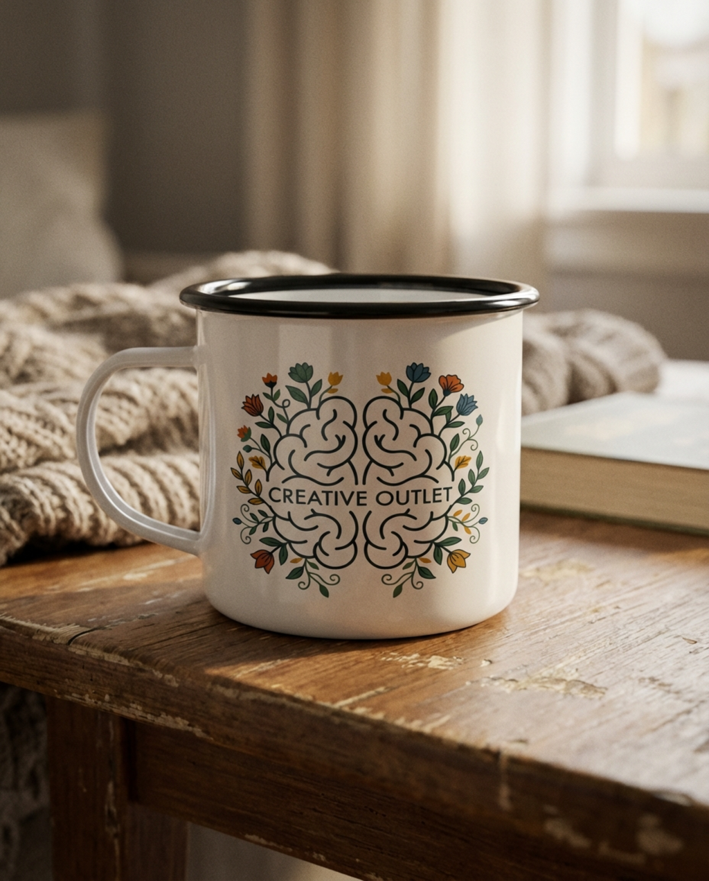Creative Outlet Camping Mug - Crochet, ADHD, Hyperfocus Gift