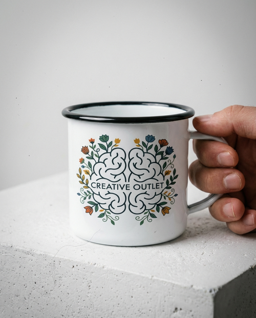 Creative Outlet Camping Mug - Crochet, ADHD, Hyperfocus Gift